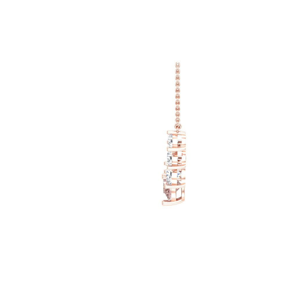 Sakura Pink 1.69ct Graduated Necklace β 14K Rose Gold Plated