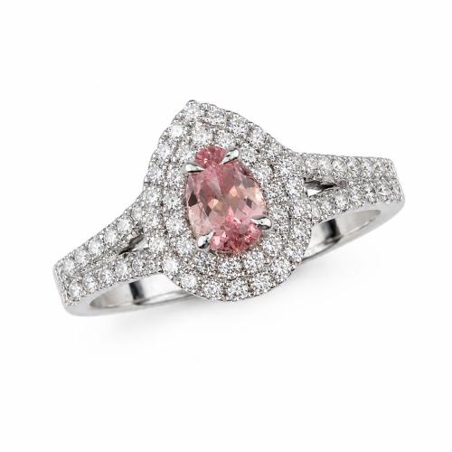 Sakura Empress Pear Halo Ring