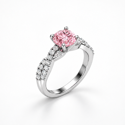 Sakura Pink Criss-Cross Ring