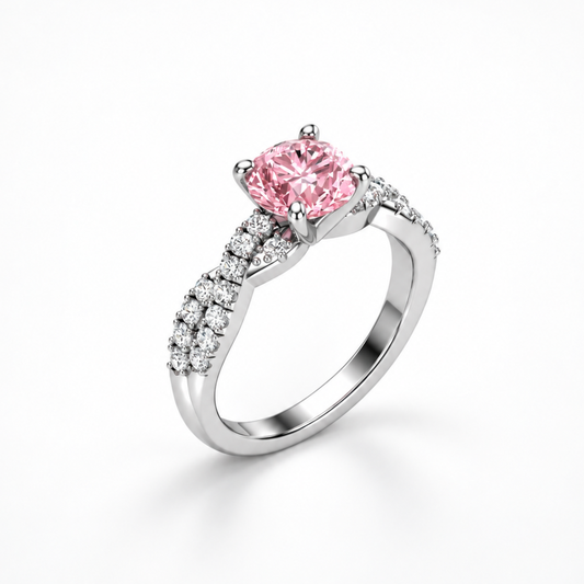Sakura Pink Criss-Cross Ring
