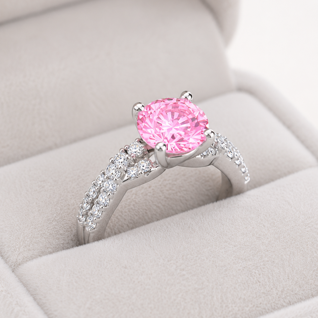 Sakura Pink Criss-Cross Ring