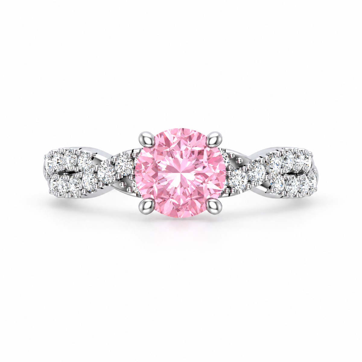 Sakura Pink Criss-Cross Ring