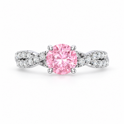 Sakura Pink Criss-Cross Ring
