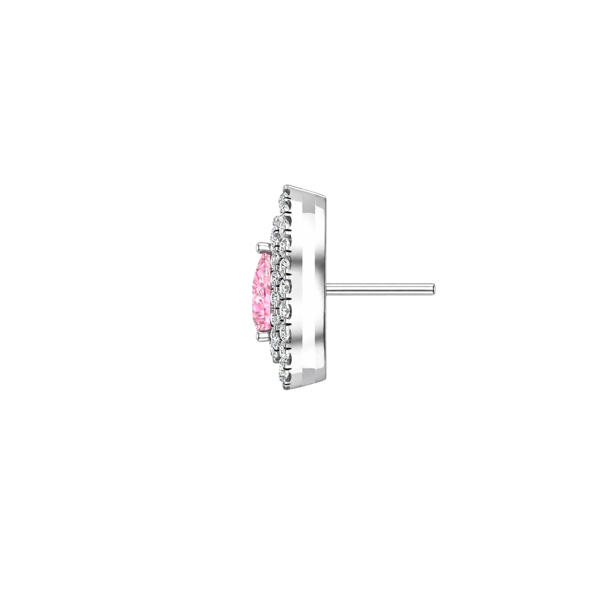 Sakura Duchess Pear Halo Earrings