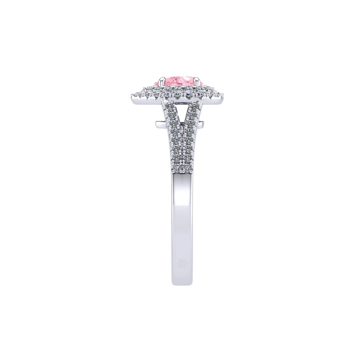 Sakura Empress Pear Halo Ring