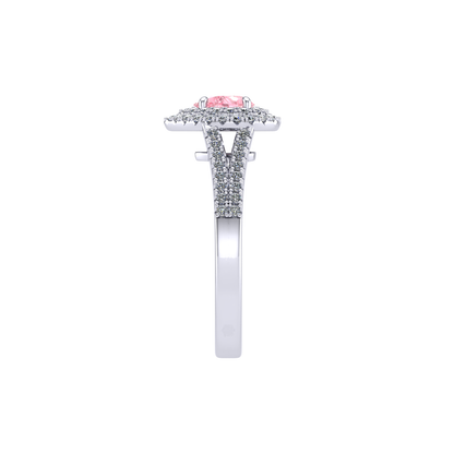 Sakura Empress Pear Halo Ring
