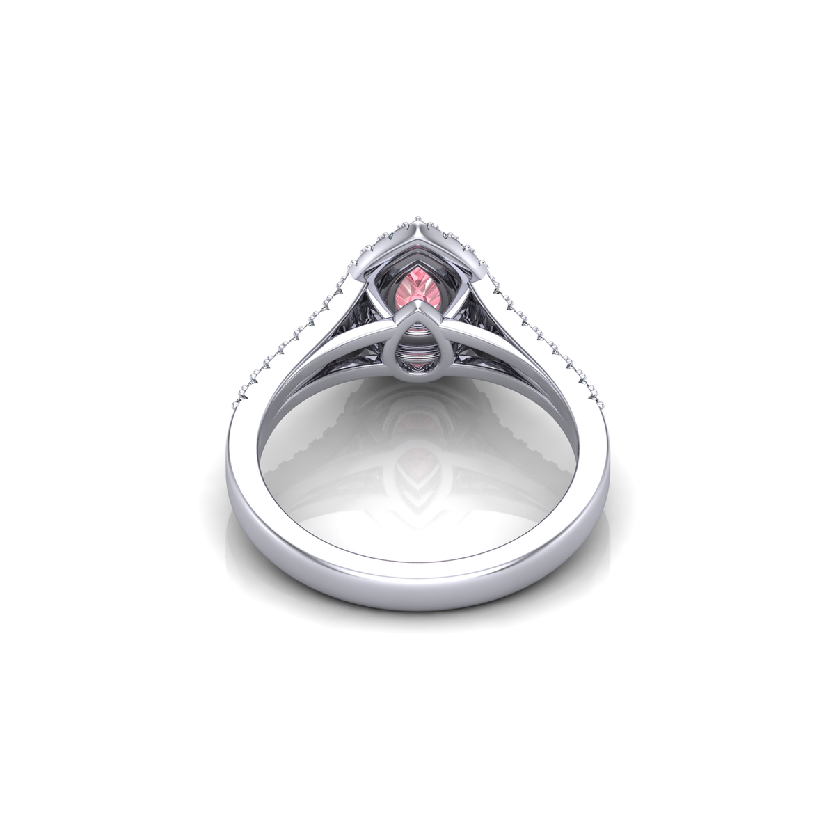 Sakura Empress Pear Halo Ring