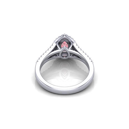 Sakura Empress Pear Halo Ring