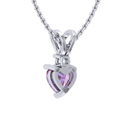 Heart of Transformation – 1.02ct Alexandrite & Moissanite Pendant