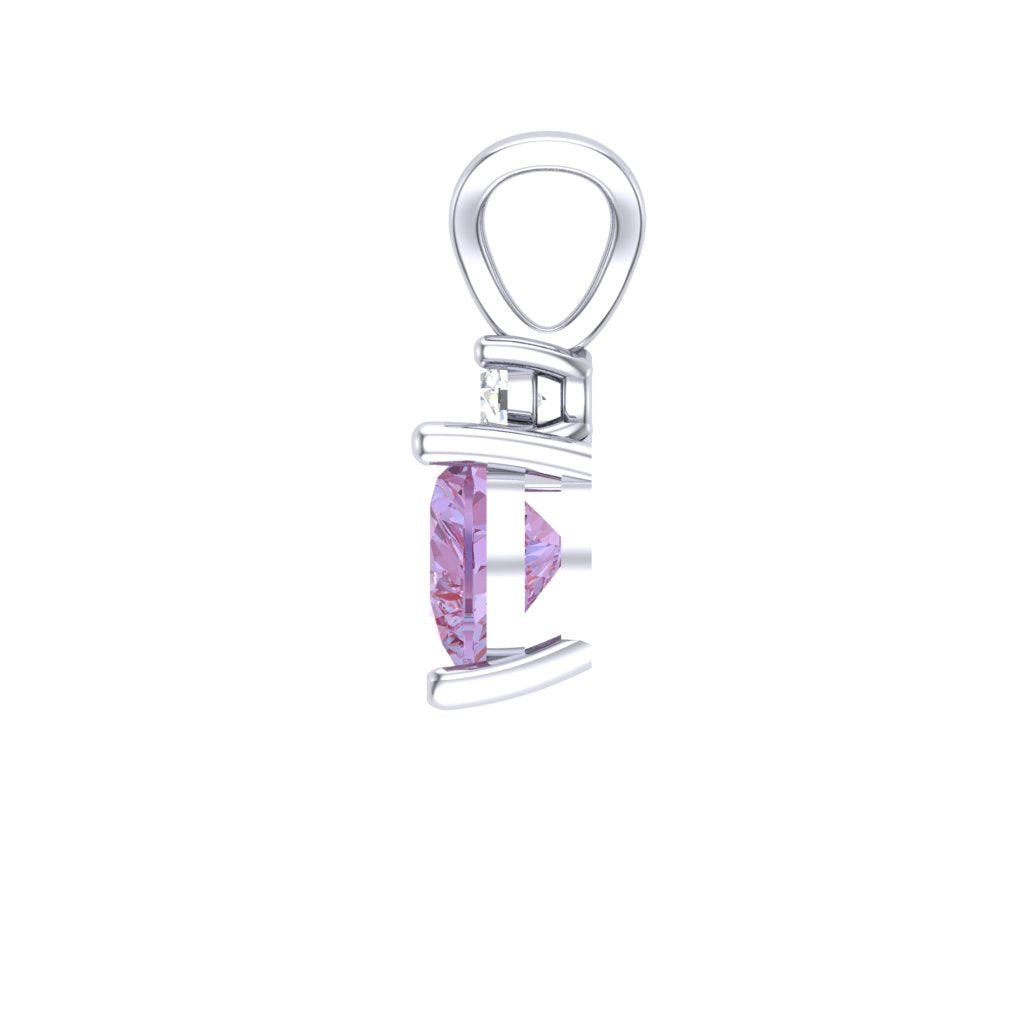 Heart of Transformation – 1.02ct Alexandrite & Moissanite Pendant