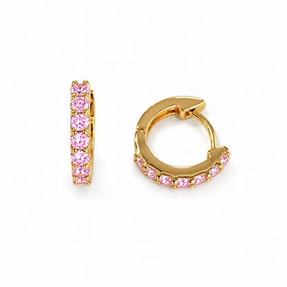 Sakura Pink Huggie Earrings
