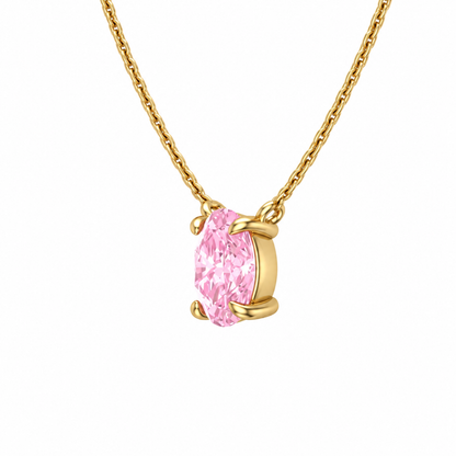 Sakura Pink Solitaire Necklace