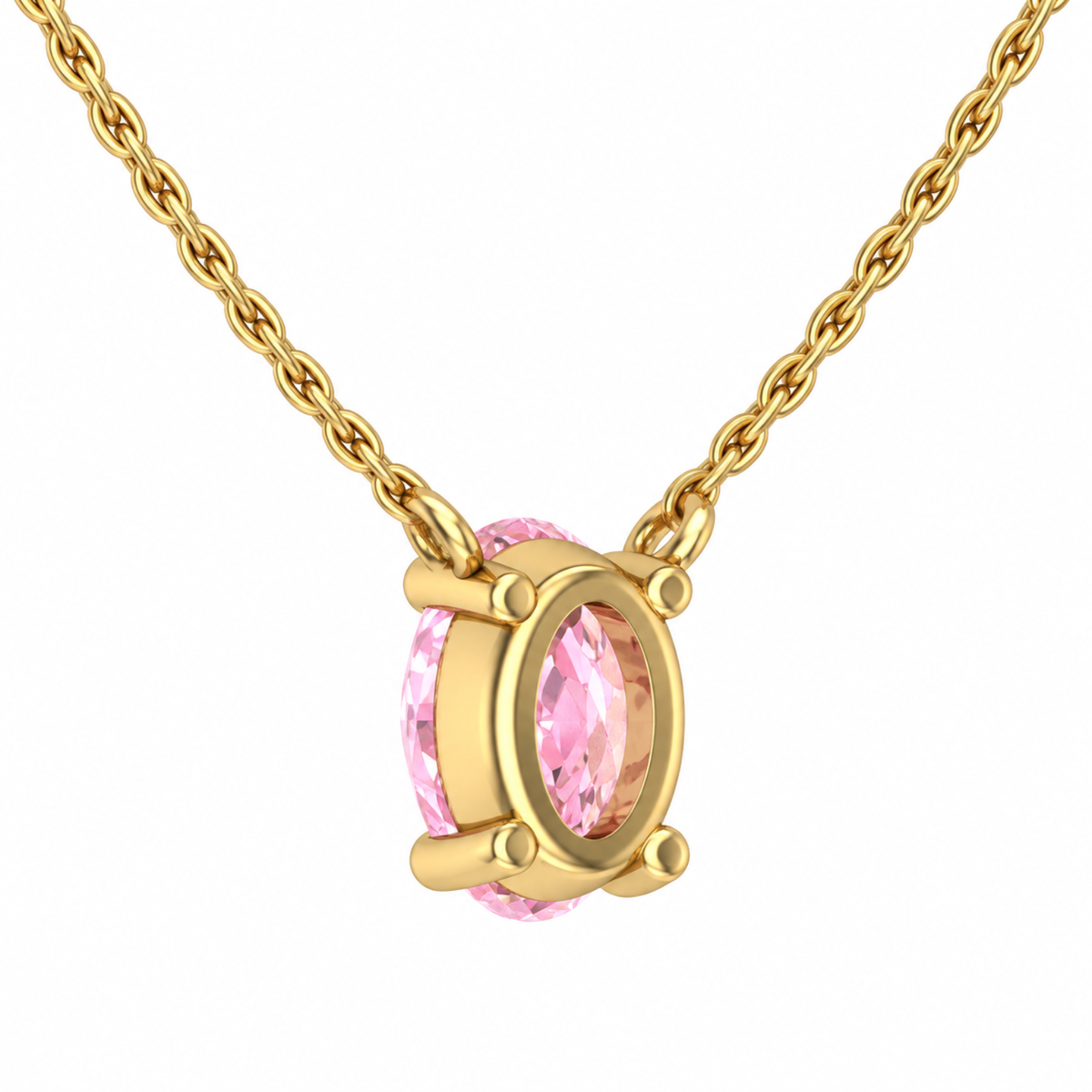 Sakura Pink Solitaire Necklace