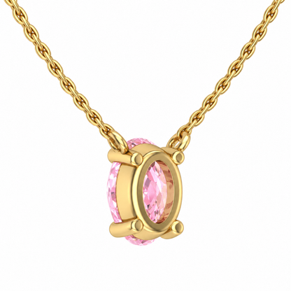 Sakura Pink Solitaire Necklace