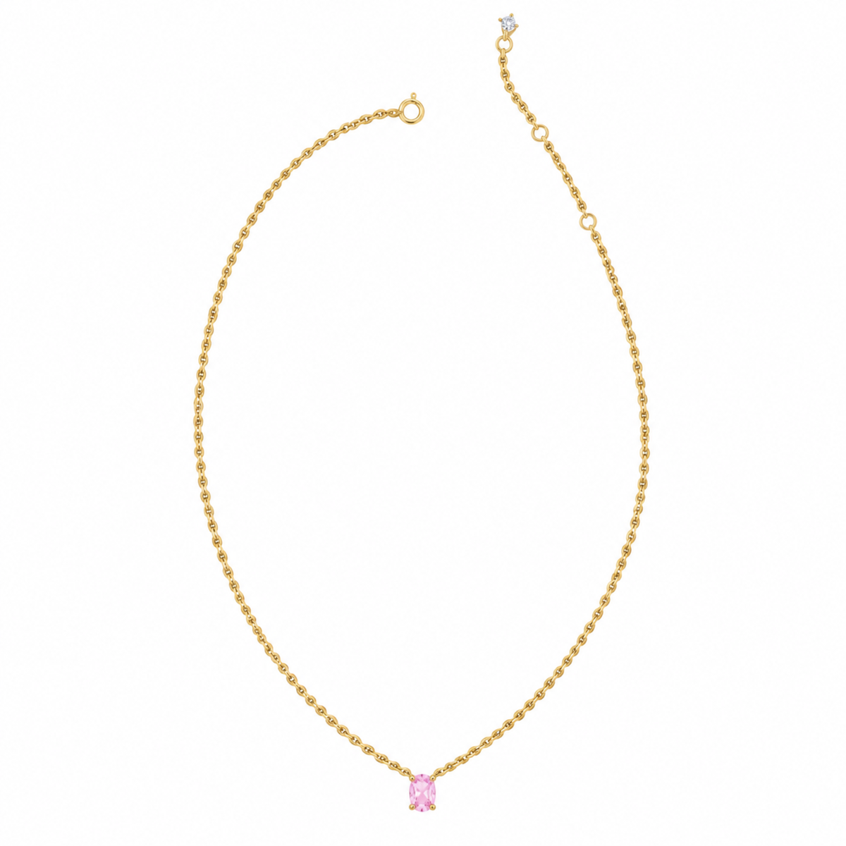 Sakura Pink Solitaire Necklace