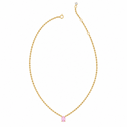 Sakura Pink Solitaire Necklace