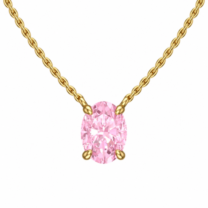 Sakura Pink Solitaire Necklace