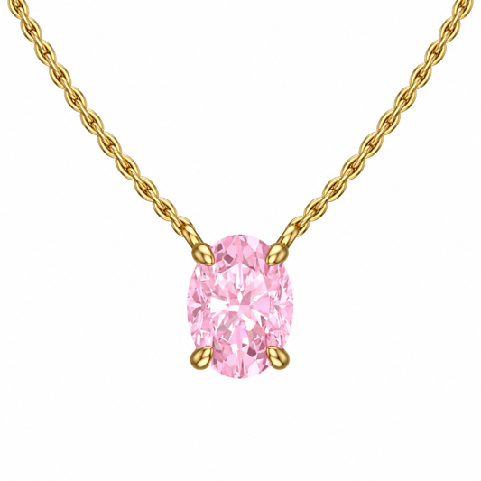 Sakura Pink Solitaire Necklace