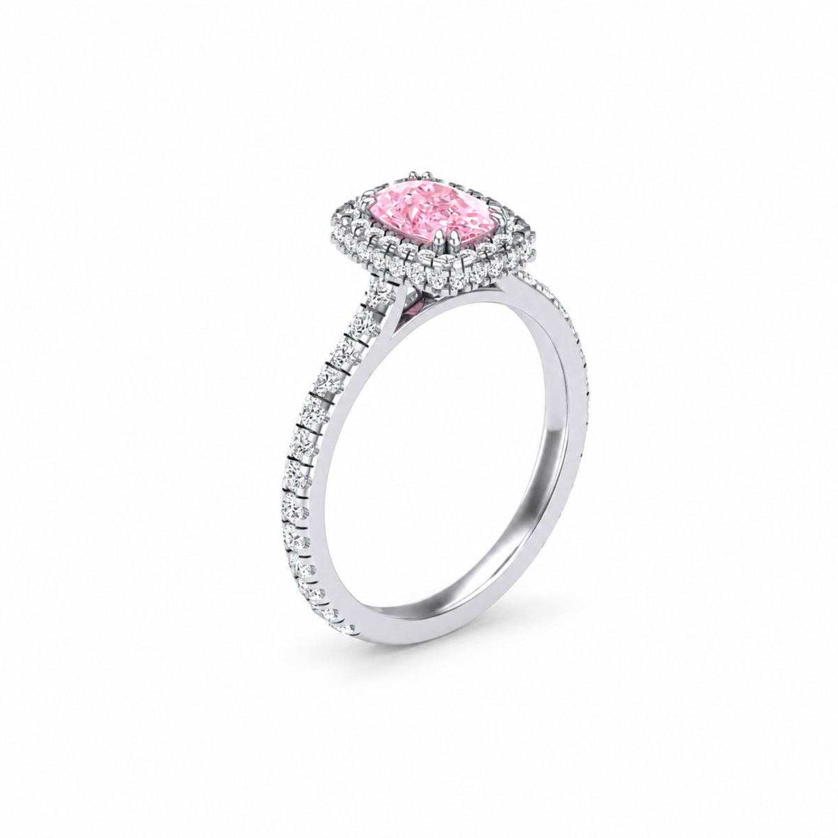 Sakura Royale Cushion Halo Ring