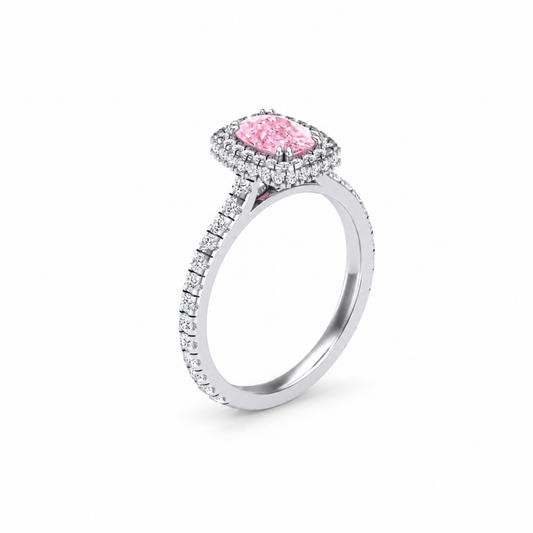 Sakura Royale Cushion Halo Ring