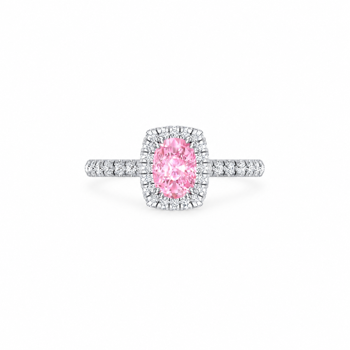 Sakura Royale Cushion Halo Ring