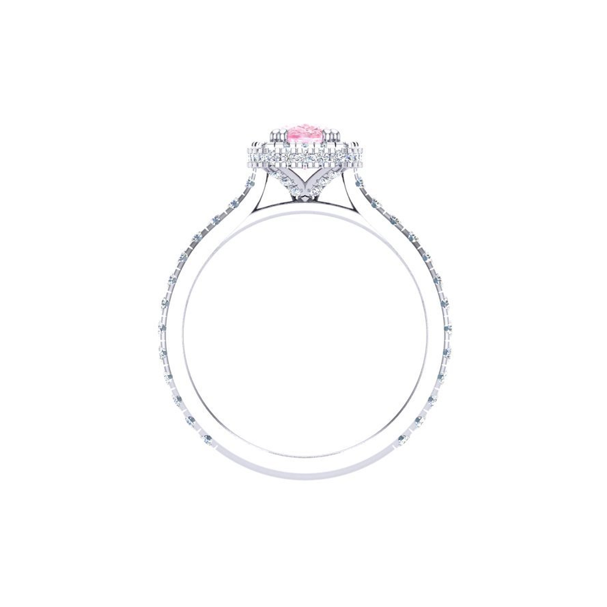 Sakura Royale Cushion Halo Ring