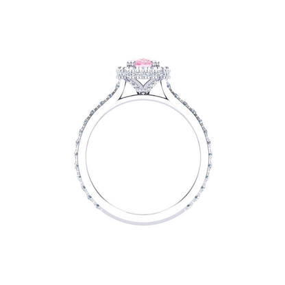 Sakura Royale Cushion Halo Ring