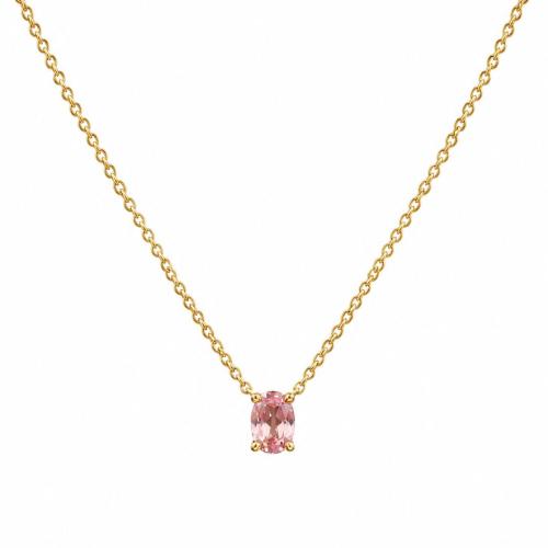 Sakura Pink Solitaire Necklace