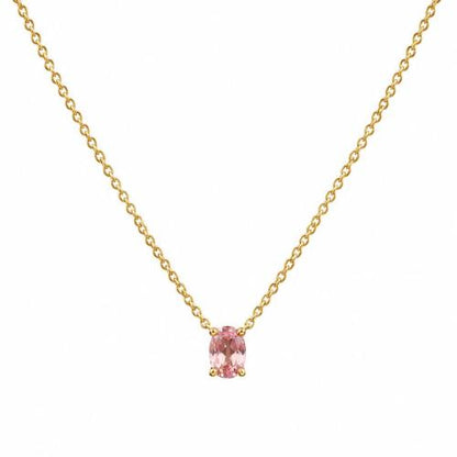 Sakura Pink Solitaire Necklace
