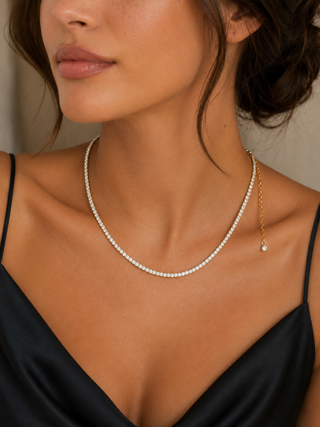 Golden Hour Tennis Necklace