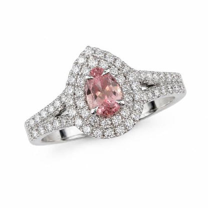 Sakura Empress Pear Halo Ring