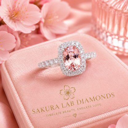 Sakura Royale Cushion Halo Ring
