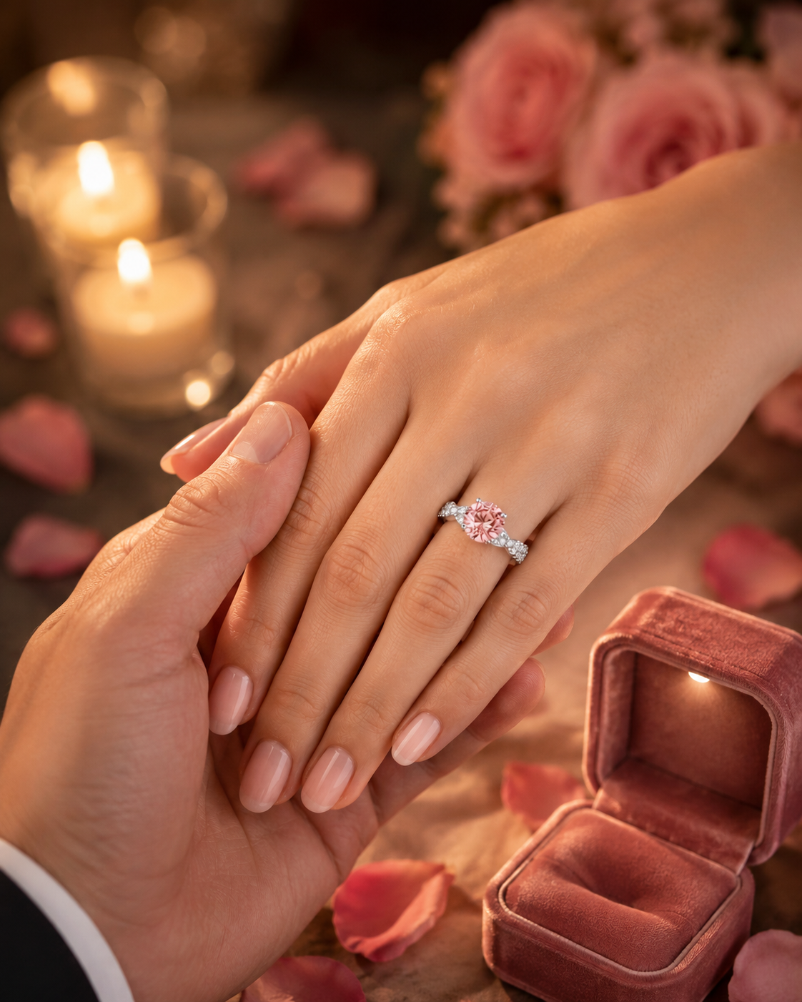 Sakura Pink Criss-Cross Ring