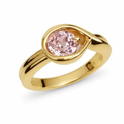 Sakura Pink Solitaire Ring