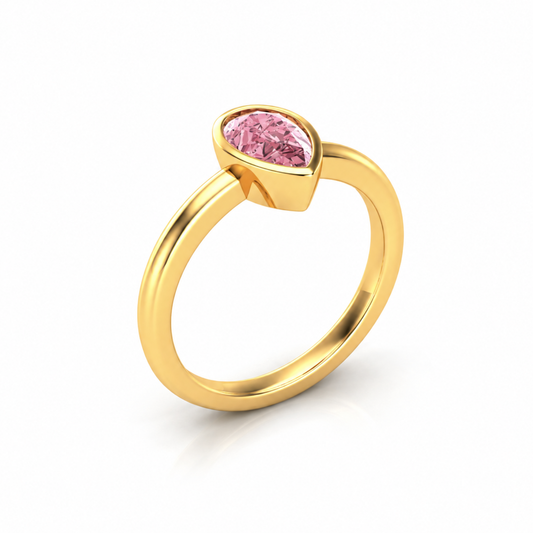 Sakura Blush Pear Ring
