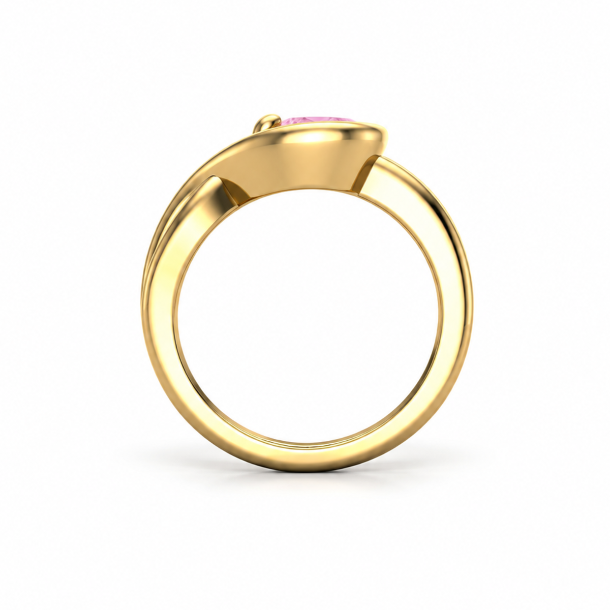 Sakura Pink Solitaire Ring