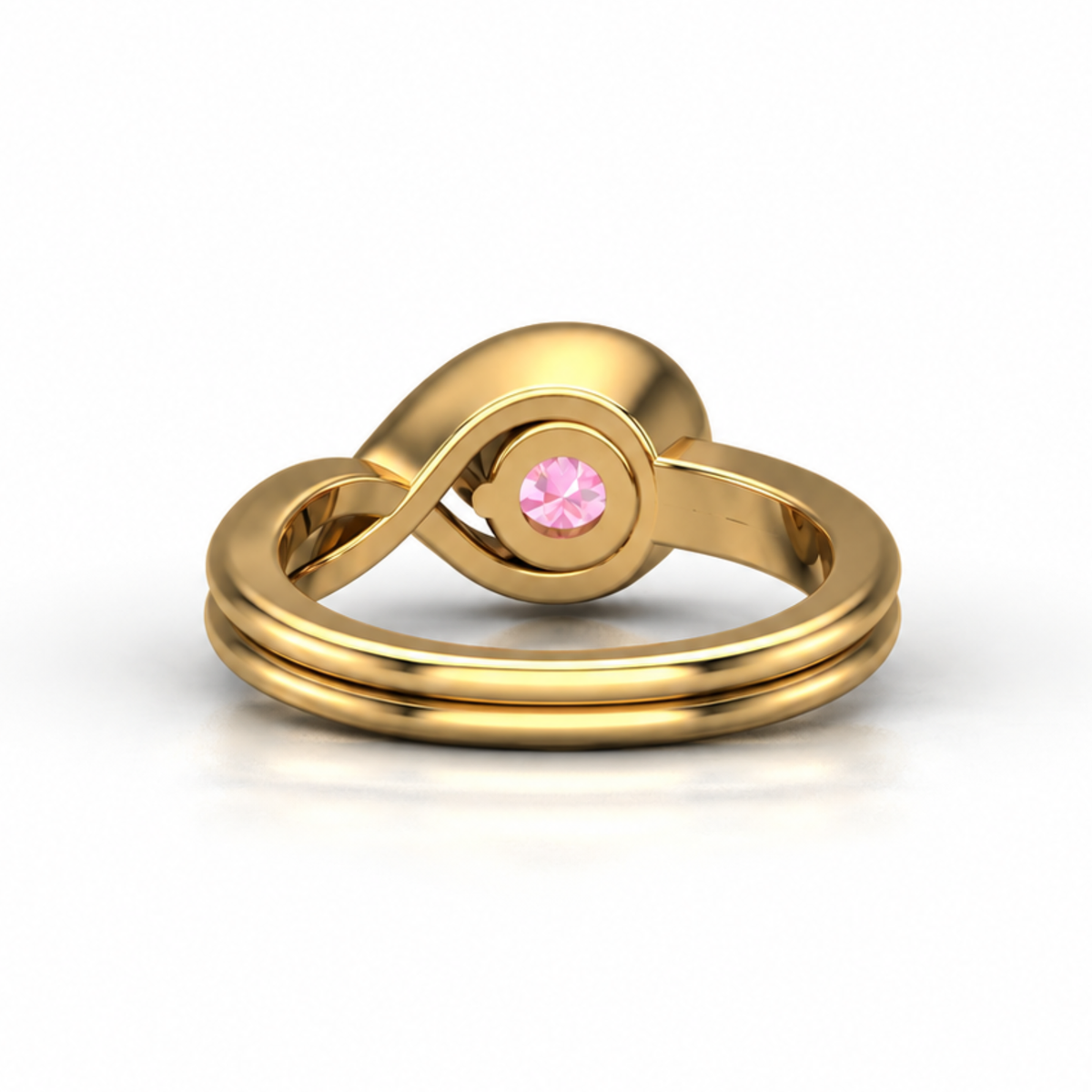Sakura Pink Solitaire Ring